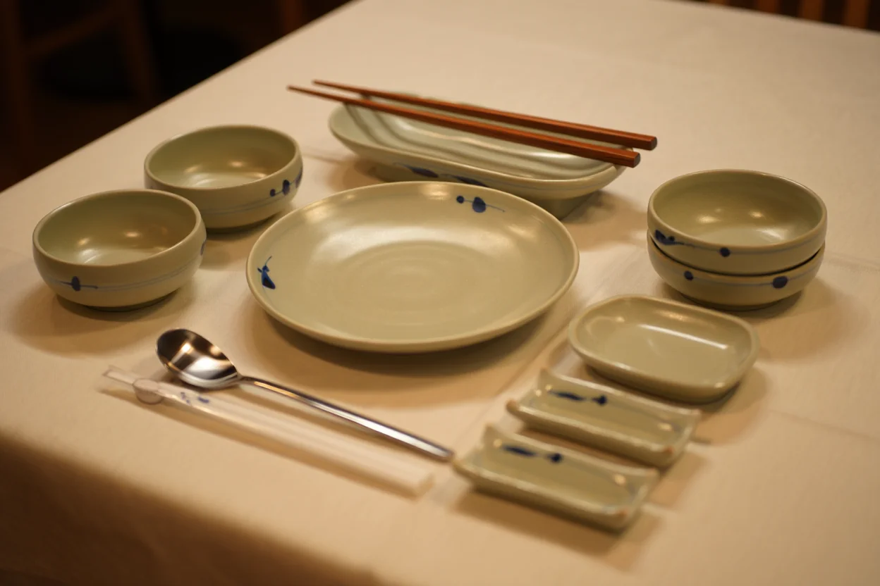 명절 상차림 그릇 세트 - 대접시, 탕기, 밥그릇, 반찬접시